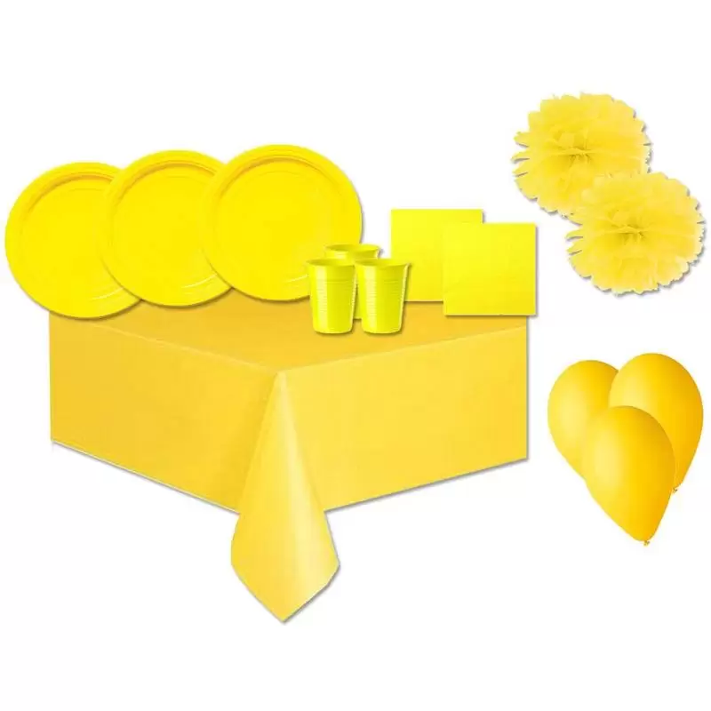 KIT N.56 COORDINATO FESTA GIALLO - MONOCOLORE