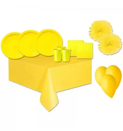 KIT N.56 COORDINATO FESTA GIALLO - MONOCOLORE