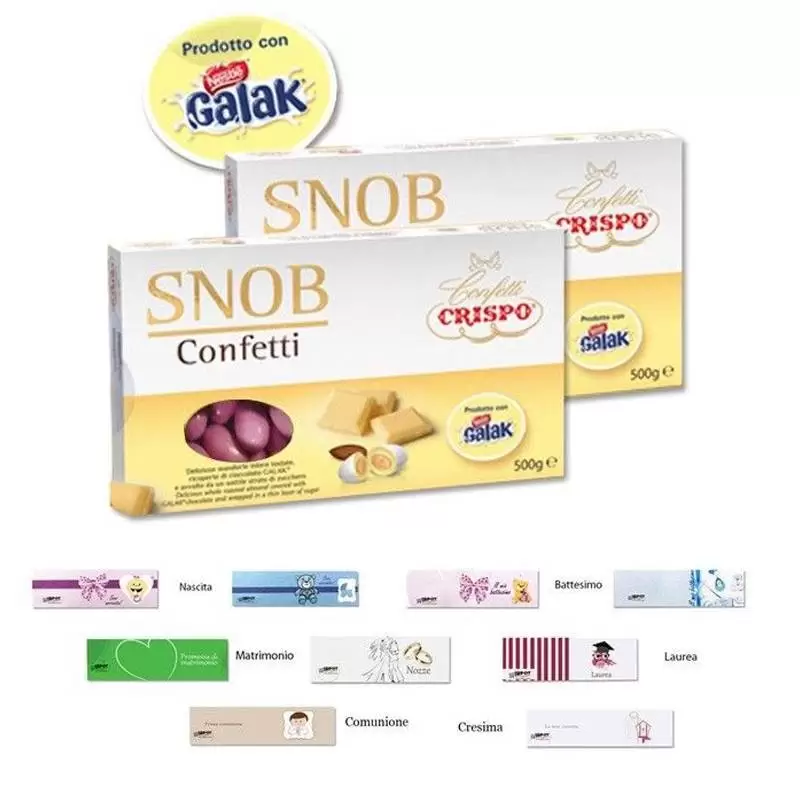 CONFETTI SNOB GALAK ROSA 1KG + 100 BIGLIETTINI