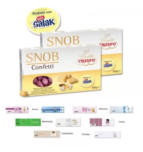 CONFETTI SNOB GALAK ROSA 1KG + 100 BIGLIETTINI