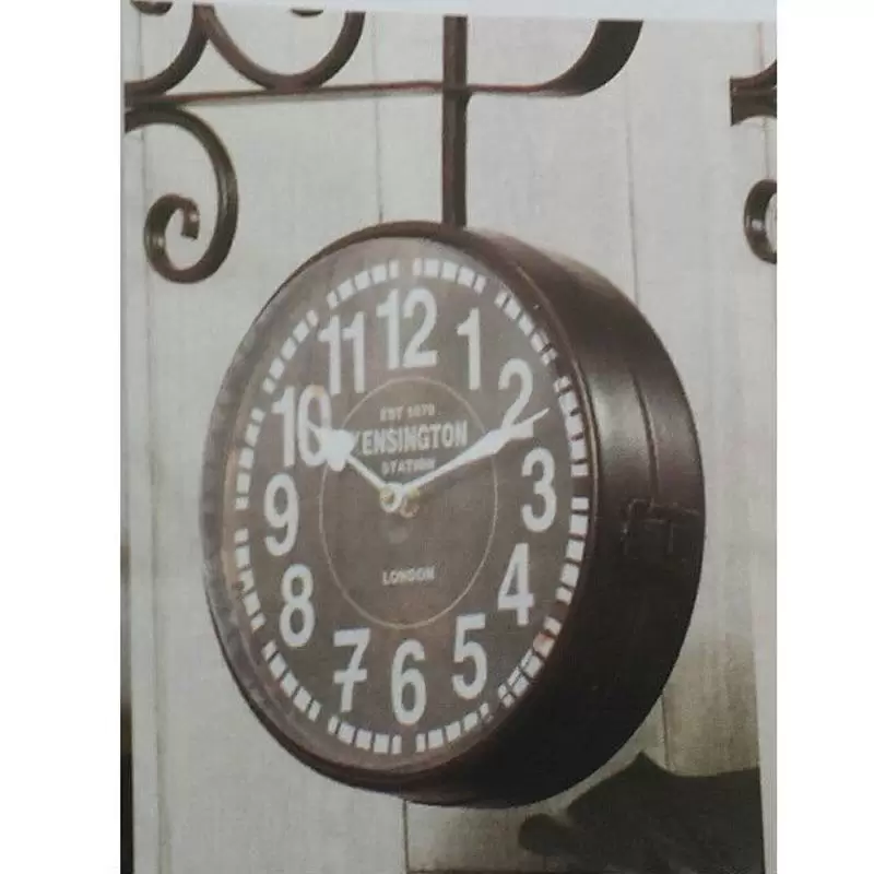OROLOGIO DA PARETE DOPPIO IN FERRO