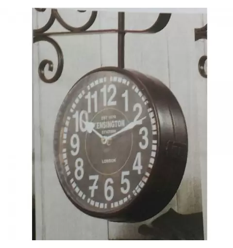 OROLOGIO DA PARETE DOPPIO IN FERRO