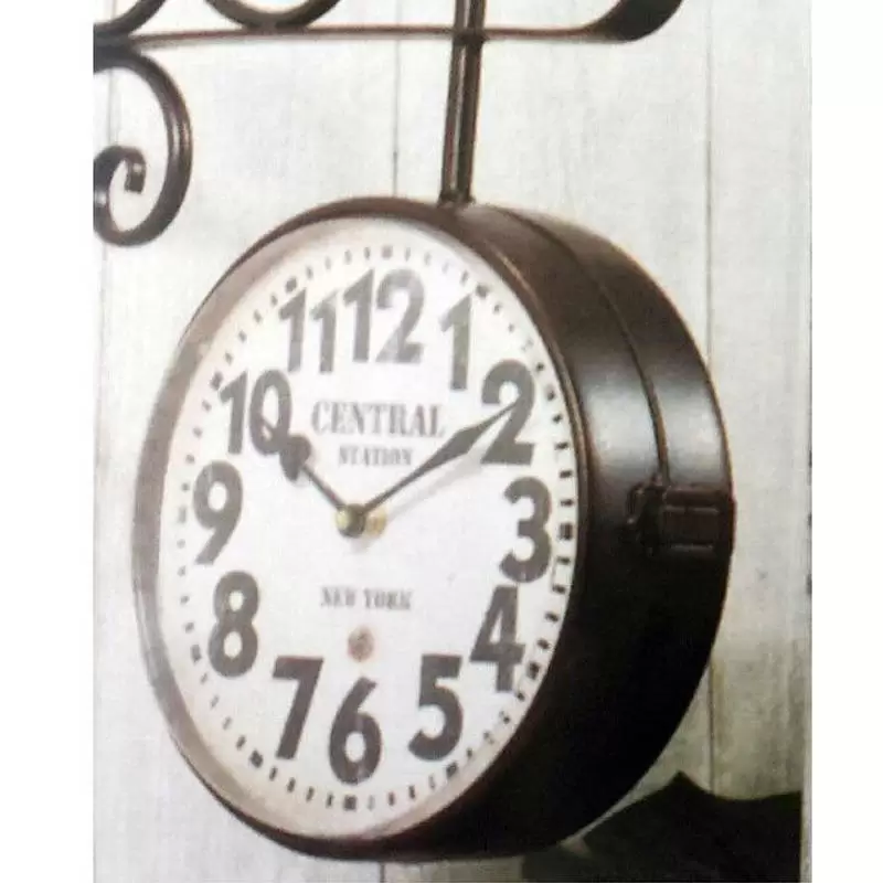 OROLOGIO DA PARETE DOPPIO IN FERRO
