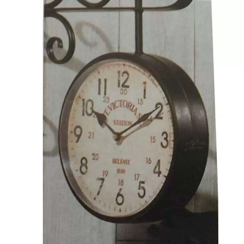 OROLOGIO DA PARETE DOPPIO IN FERRO
