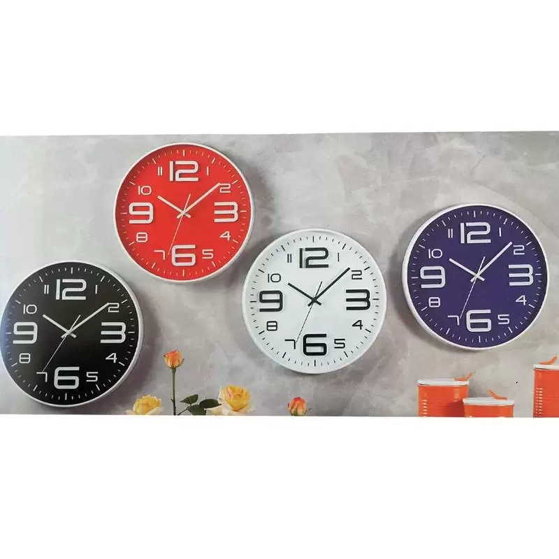 OROLOGIO DA PARETE IN PLASTICA - COLORI ASSORTITI