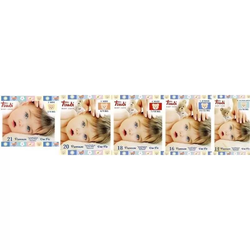 PANNOLINI TRUDI BABY CARE DRY FIT- 6 PACCHI