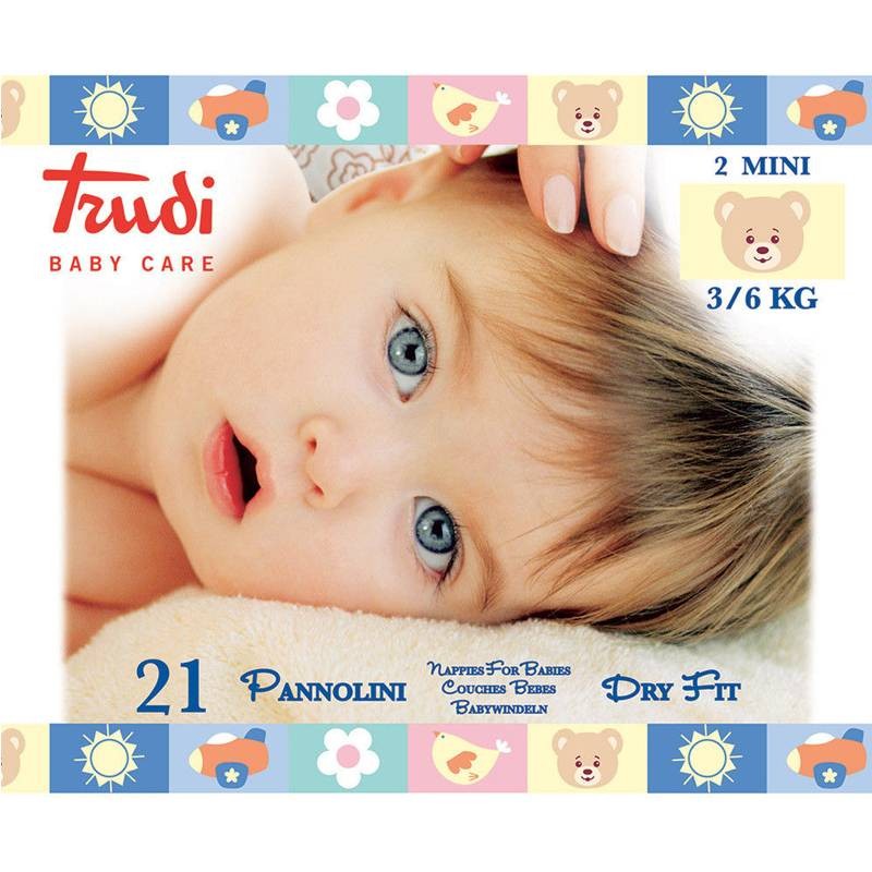 PANNOLINI TRUDI BABY CARE DRY FIT- 6 PACCHI