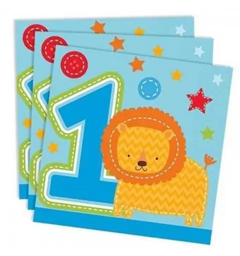 KIT  N. 49 SET TAVOLA  PRIMO COMPLEANNO - WILD BOY