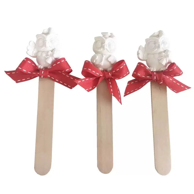 SEGNALIBRO LAUREA GUFO IN GESSO - KIT FAI DA TE 12PZ