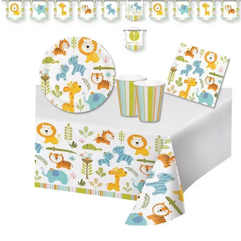 KIT N.13 COORDINATO COMPLEANNO HAPPI JUNGLE