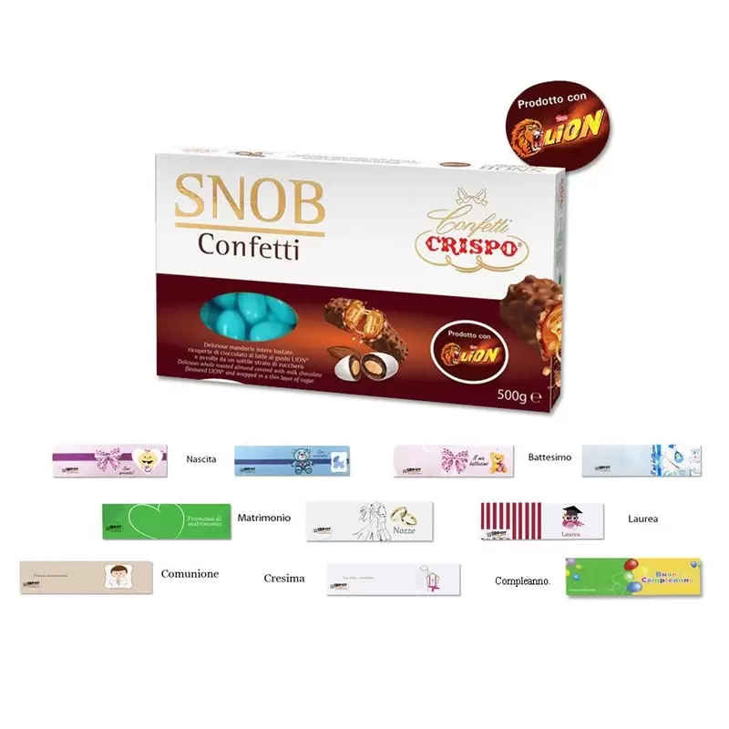 CONFETTI SNOB LION CELESTE + BIGLIETTINI