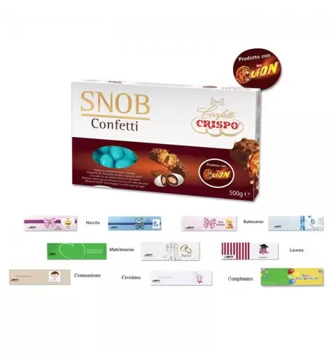 CONFETTI SNOB LION CELESTE + BIGLIETTINI