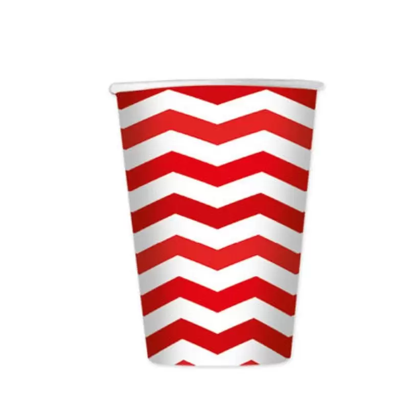 KIT N.2 SET TAVOLA ZIG ZAG ROSSO E BIANCO