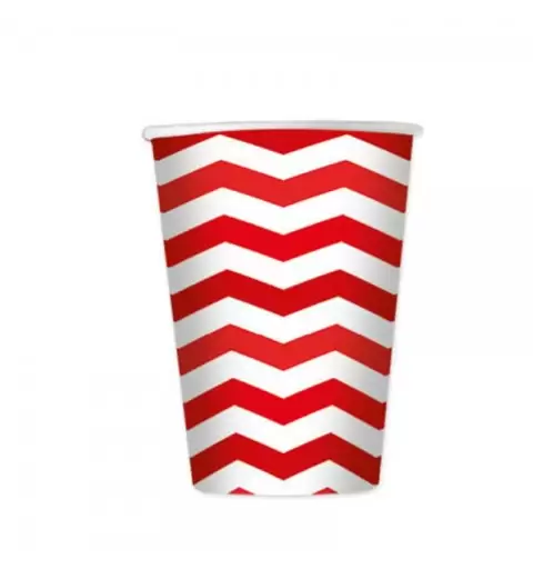 KIT N.2 SET TAVOLA ZIG ZAG ROSSO E BIANCO