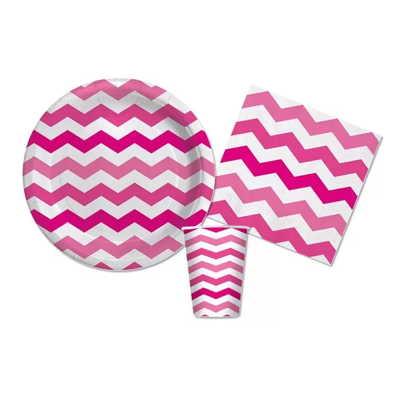 KIT N.2 ACCESSORI TAVOLA ZIG ZAG FUCSIA