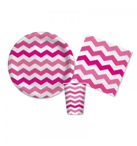 KIT N.2 ACCESSORI TAVOLA ZIG ZAG FUCSIA