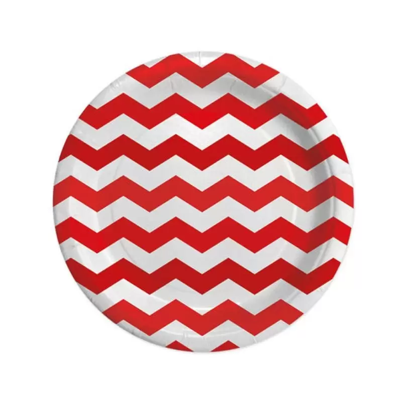KIT N.16 COORDINATO COMPLEANNO ZIG ZAG ROSSO