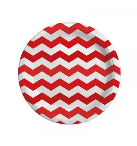 KIT N.16 COORDINATO COMPLEANNO ZIG ZAG ROSSO