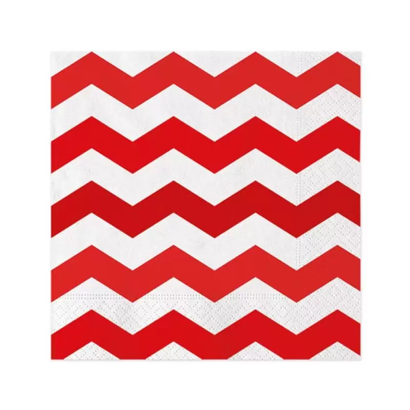 KIT N.16 COORDINATO COMPLEANNO ZIG ZAG ROSSO