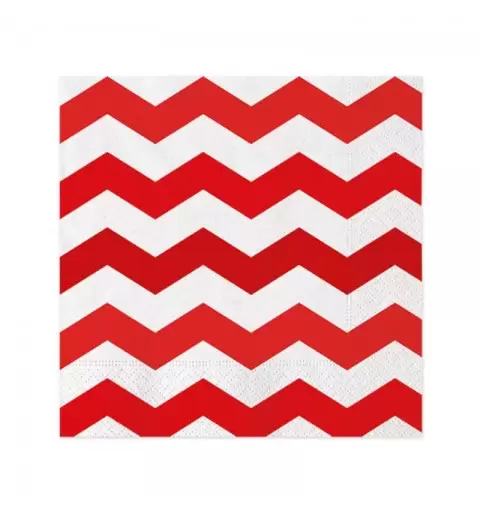 KIT N.16 COORDINATO COMPLEANNO ZIG ZAG ROSSO