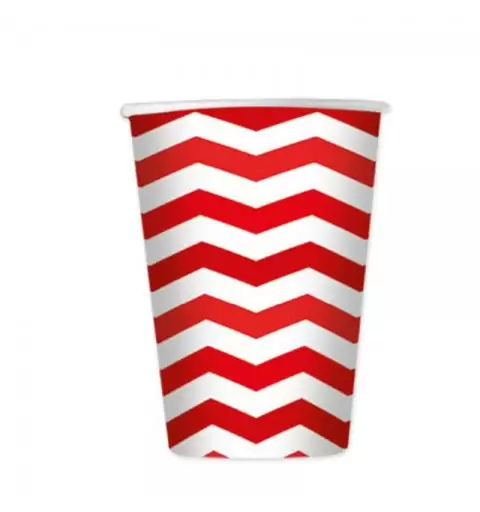 KIT N.16 COORDINATO COMPLEANNO ZIG ZAG ROSSO