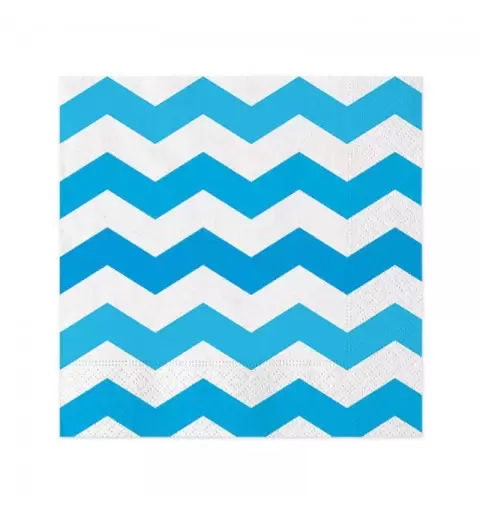 KIT N.6 ADDOBBI COMPLEANNO ZIG ZAG TURCHESE