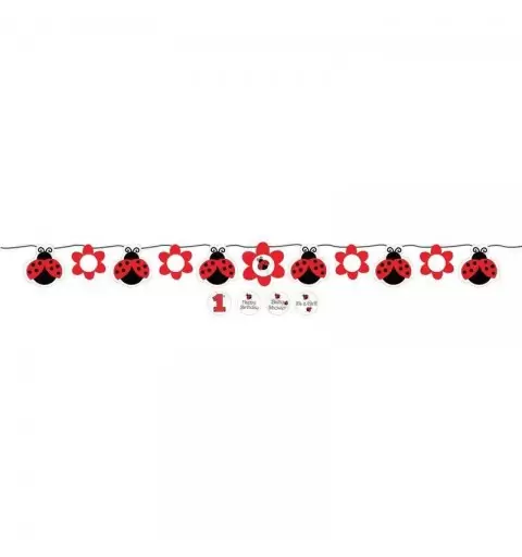 GHIRLANDA COCCINELLE - "HAPPY BIRTHDAY"