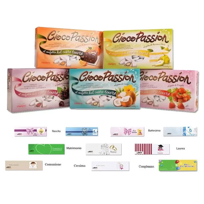 CONFETTI CRISPO CIOCOPASSION 2KG + 100 BIGLIETTINI