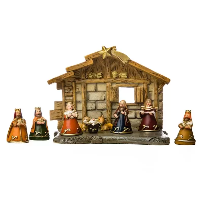 PRESEPE IN RESINA 9 PERSONAGGI AW13130 1PZ
