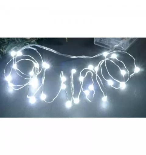 CATENA 30 MINI LUCI LED A BATTERIA (LUCE BIANCA/LUCE BIANCA CALDA) 2 PZ