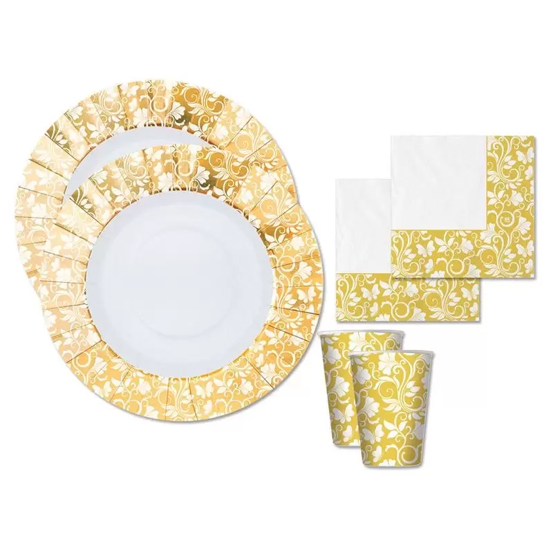 KIT N. 2 COORDINATO TAVOLA  CELEBRITY ORO