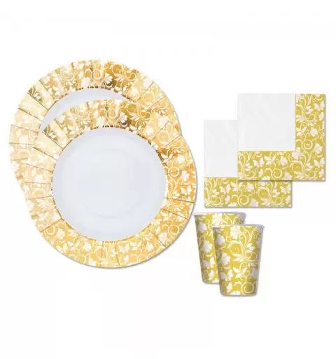 KIT N. 2 COORDINATO TAVOLA  CELEBRITY ORO