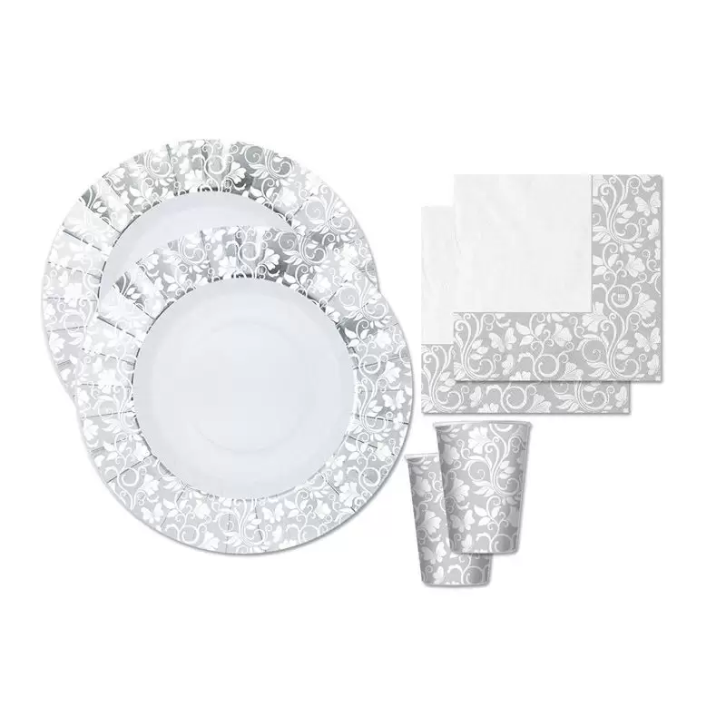 KIT N.2 COORDINATO TAVOLA CELEBRITY ARGENTO