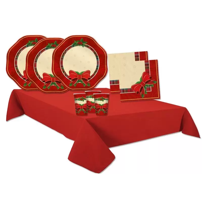 KIT N. 16 SET TAVOLA CHRISTMAS RIBBON