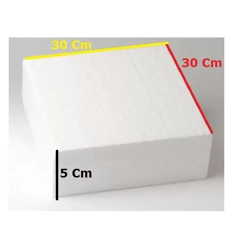 2 BASE PER TORTA A FORMA QUADRATA 30X30X5 CM