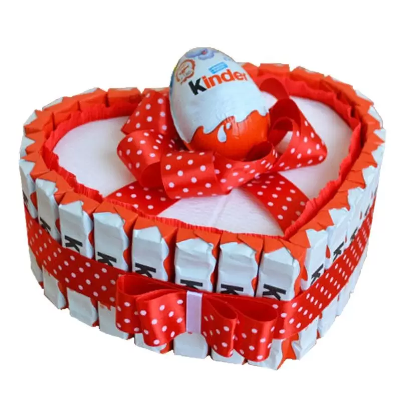 TORTA BARRETTE KINDER A CUORE - KIT FAI DA TE