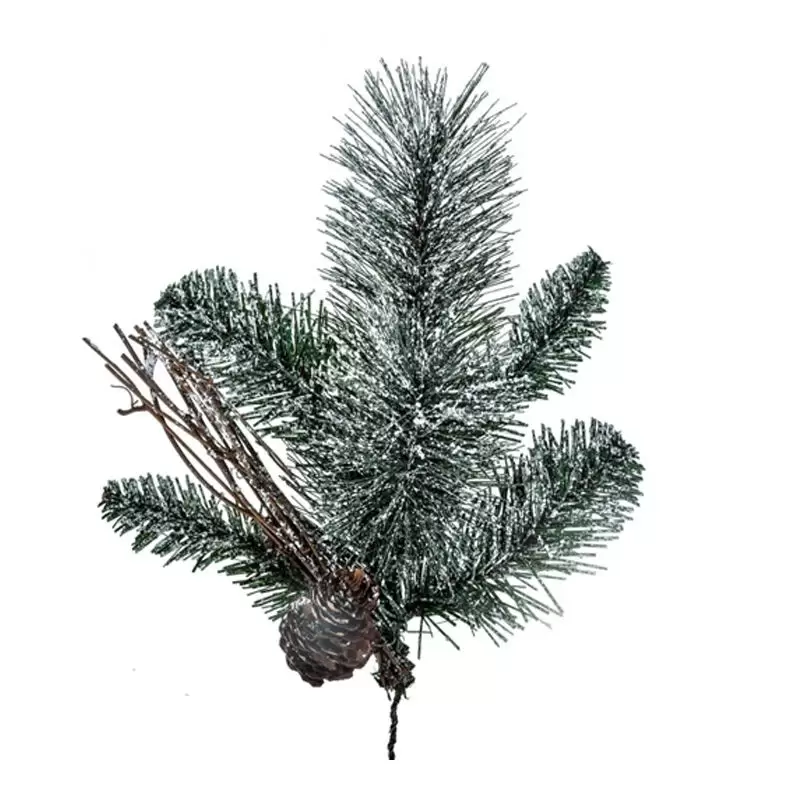 RAMO DI PINO C/NEVE E PIGNE 6 T.33 CM  COD. XHV334 - 5PZ