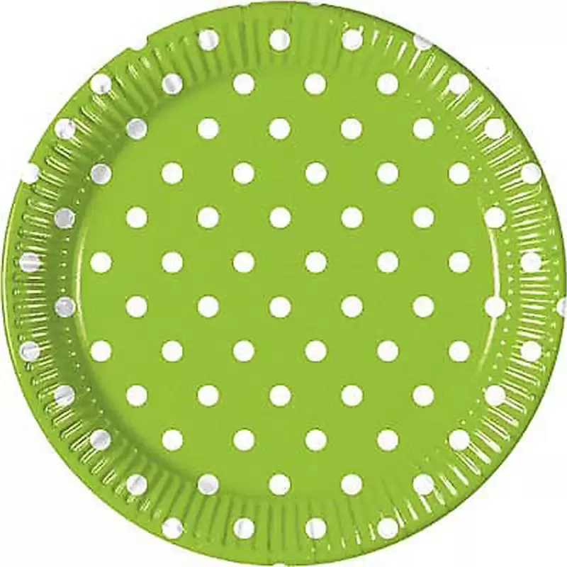 PIATTINI DESSERT VERDE POIS