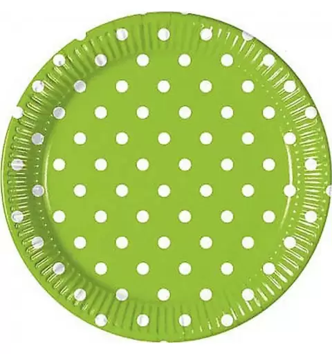 PIATTINI DESSERT VERDE POIS