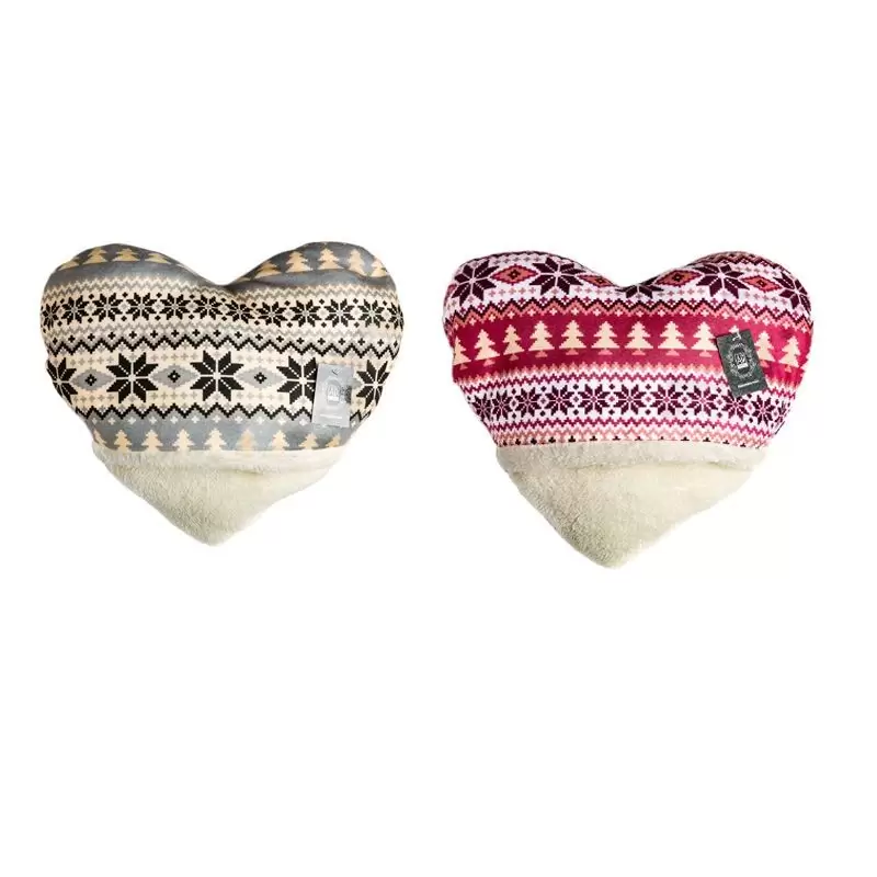 PANTOFOLONA SCALDAPIEDI A CUORE 43X42X13 CM - ART. 48310 (GRAFICHE ASSORTITE)