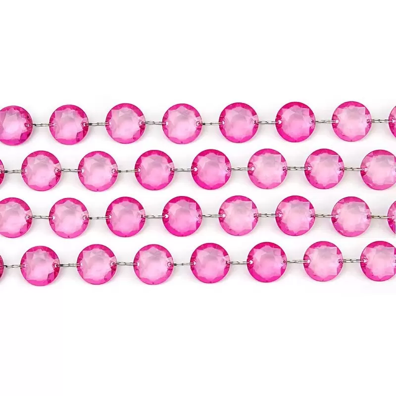 GHIRLANDA CRISTALLO (ROSA, ROSSO, BLU) - 3PZ