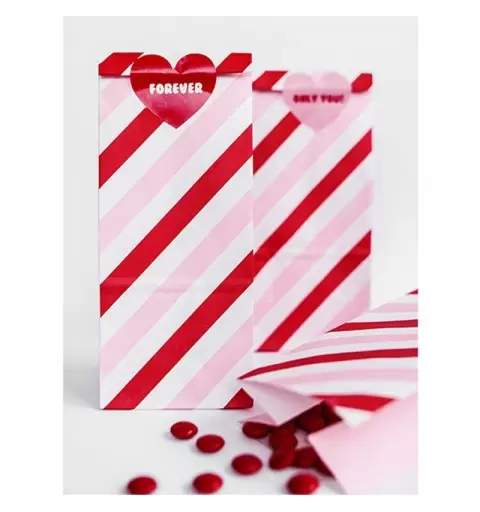 BUSTINE CARTA SWEET LOVE CON ADESIVI CUORE - 3 PCS