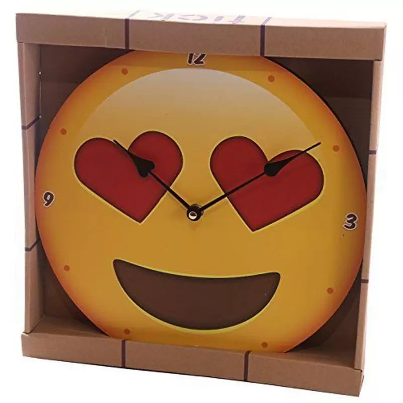 OROLOGIO DA PARETE - EMOTICON CUORI