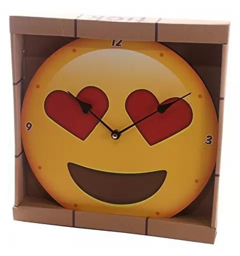OROLOGIO DA PARETE - EMOTICON CUORI