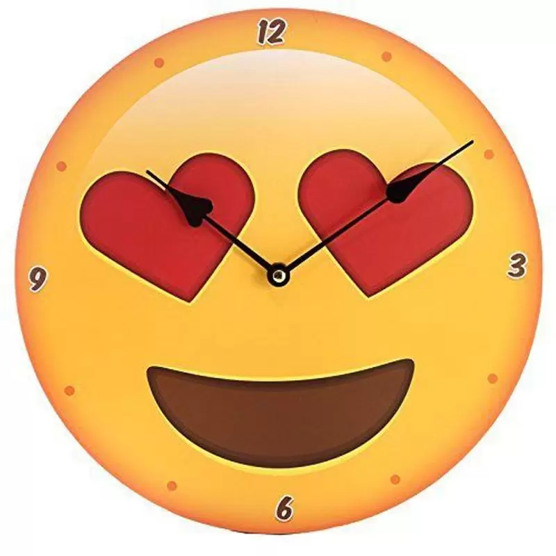 OROLOGIO DA PARETE - EMOTICON CUORI