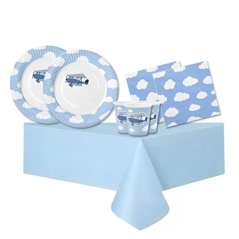 KIT N.3 LITTLE PLANE - ACCESSORI TAVOLA PER COMPLEANNI SPECIALI