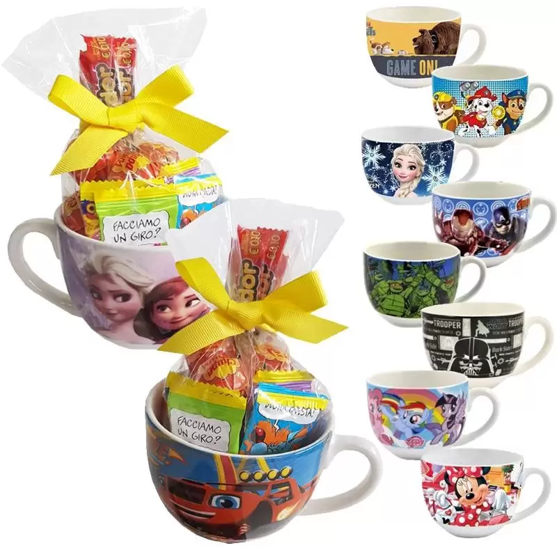 TAZZA PERSONAGGIO CON CARAMELLE - IDEA REGALO KITCR02