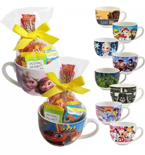 TAZZA PERSONAGGIO CON CARAMELLE - IDEA REGALO KITCR02