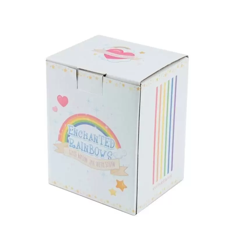 BARATTOLO UNICORNO - BICCHIERE IN VETRO CON CANNUCCIA