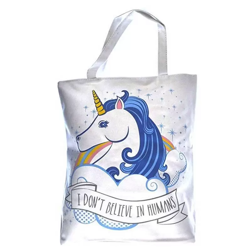 BORSA UNICORNO IN TESSUTO - SHOPPER DIVERTENTE
